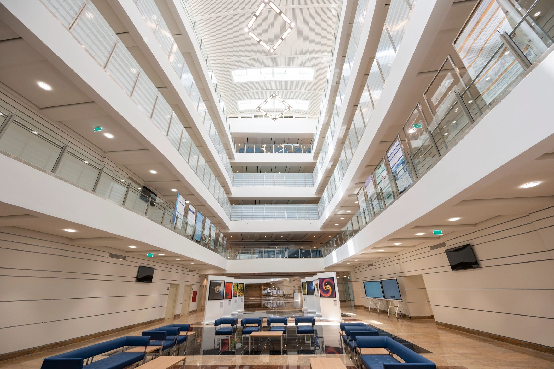 Bright modern building interior