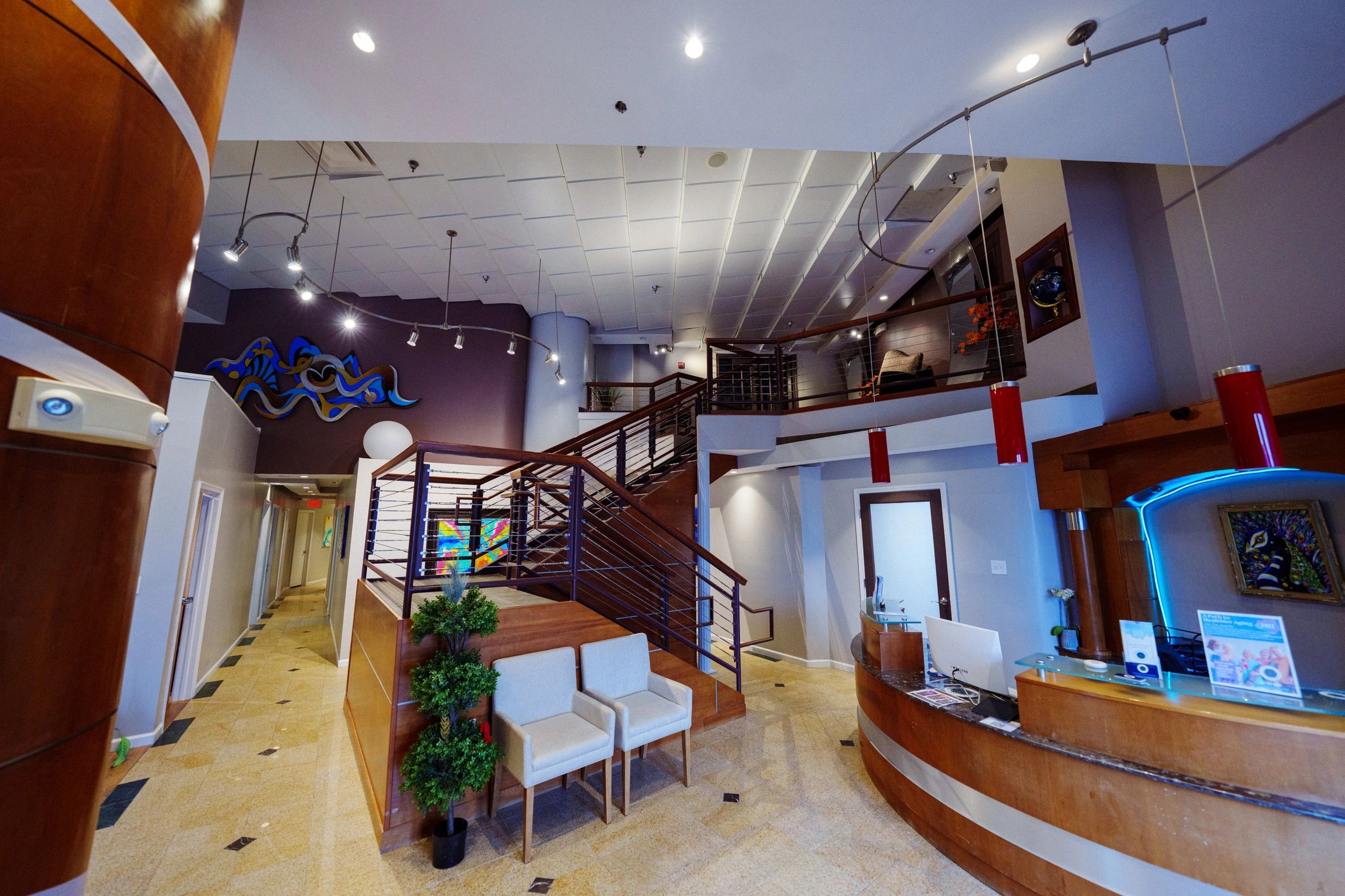 Modern commercial lobby interior